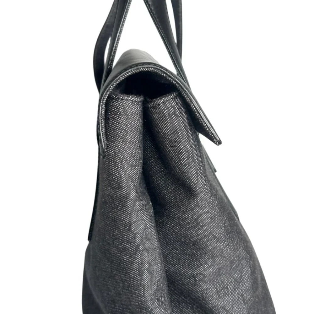 💎✨Beautiful✨💎Authentic BVLGARI Logo Mania Canvas Leather Tote Bag - Picture 4 of 16